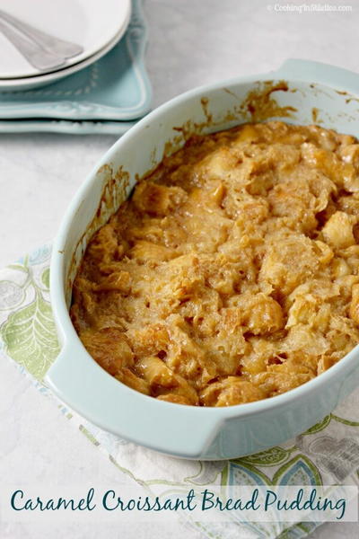 Decadent Croissant Caramel Bread Pudding