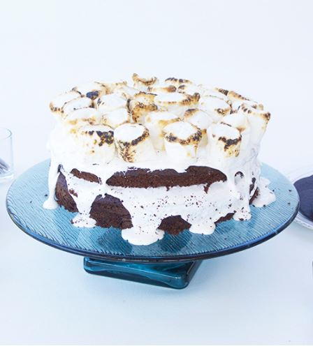 Decadent Chocolate S'mores Wedding Cake