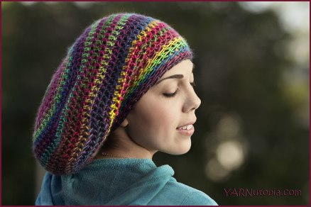 Mountain Sunset Slouchy Beanie