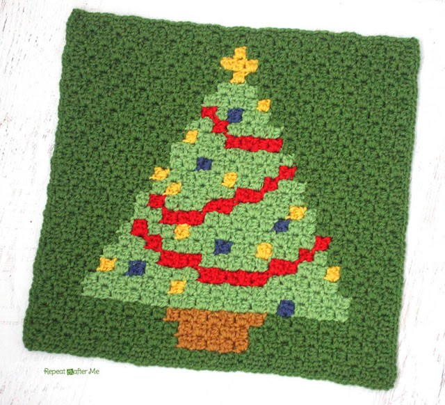 Have a Pixel Christmas Christmas Tree Square