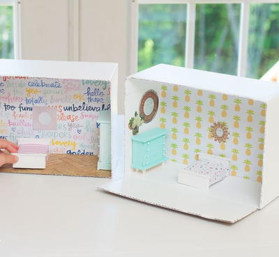 Cardboard Box Dollhouse Paper Craft