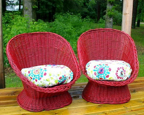 Wicker Chair Paint Makeover