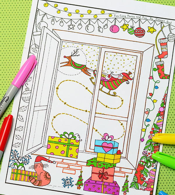 Merry Christmas Coloring Page | FaveCrafts.com