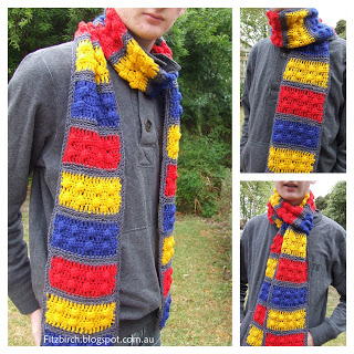 Lego Brick Crochet Scarf