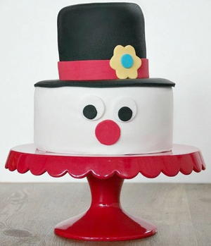 Snowman Cake Design for Kids