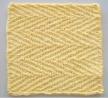 Herringbone Linen Knit Dishcloth Pattern