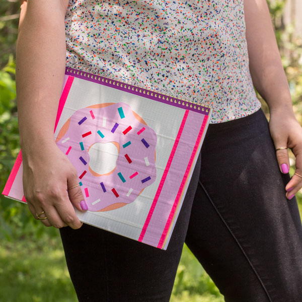 Donut Notebook Duct Tape Craft for Kids
