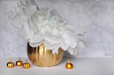 Flower Pumpkin Centerpiece