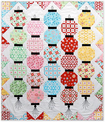 Happy Glow Japanese Lantern Quilt