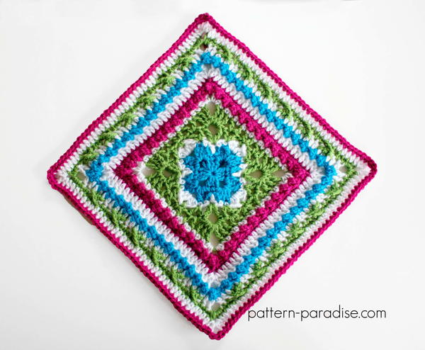 English Garden Afghan Square