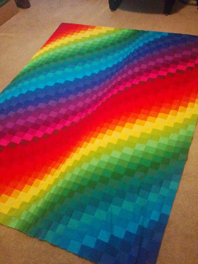 Rainbow Bright Bargello Quilt