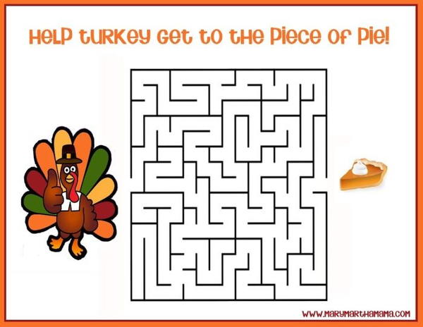 Assorted Free Printable Thanksgiving Activities for Kids