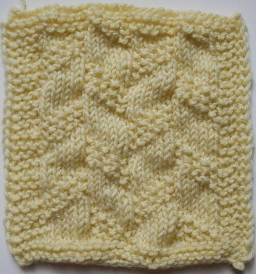 Diagonal Stripe Moss Stitch Pattern
