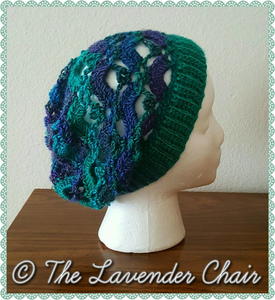 Gemstone Lace Slouchy Beanie | AllFreeCrochet.com