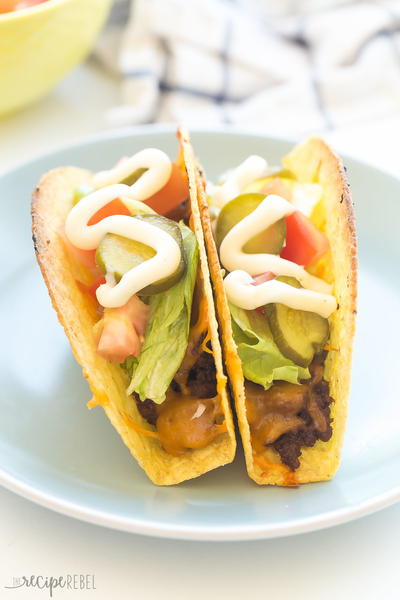 Cheeseburger Baked Tacos