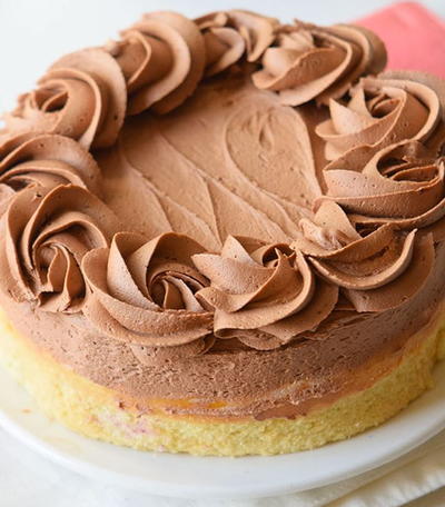 Classic Yellow Cake with Fudge Frosting