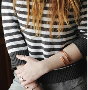 Spiral Copper Cuff Bracelet