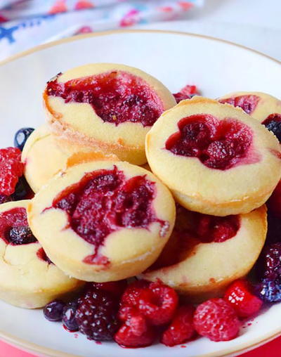 Raspberry Pancake Poppers