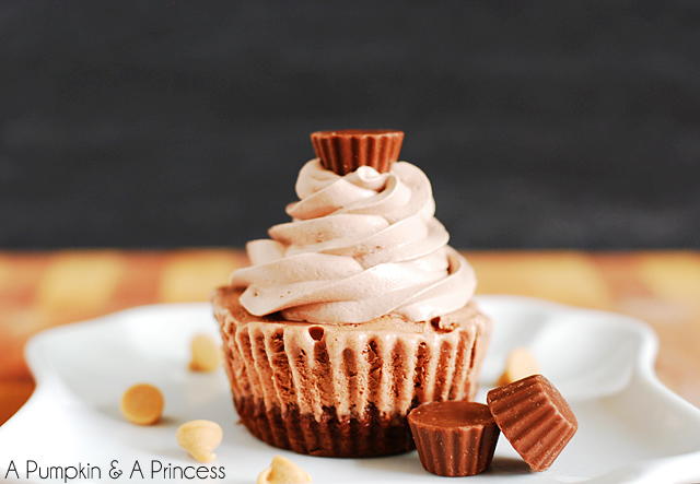 Chocolate Peanut Butter Cup Ice Cream Cupcakes