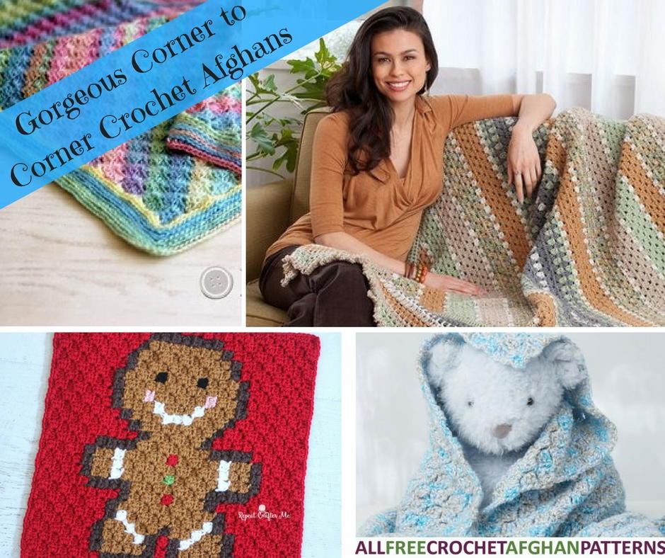 24 Corner to Corner Crochet Afghans
