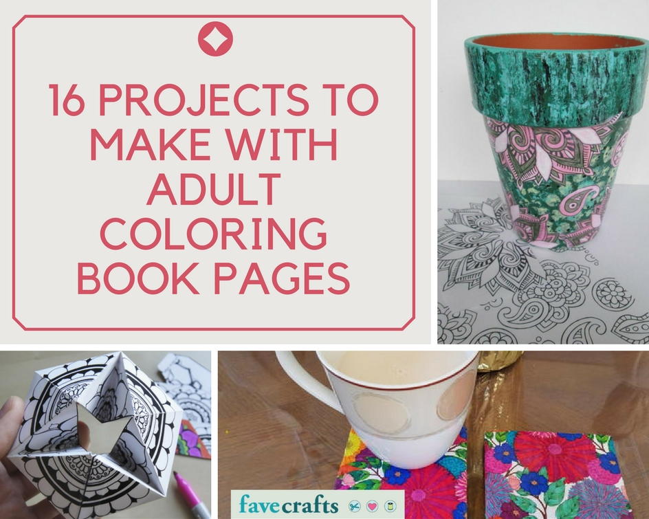Download 16 Projects to Make with Adult Coloring Book Pages | FaveCrafts.com