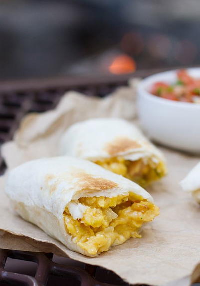 Campfire Breakfast Burritos