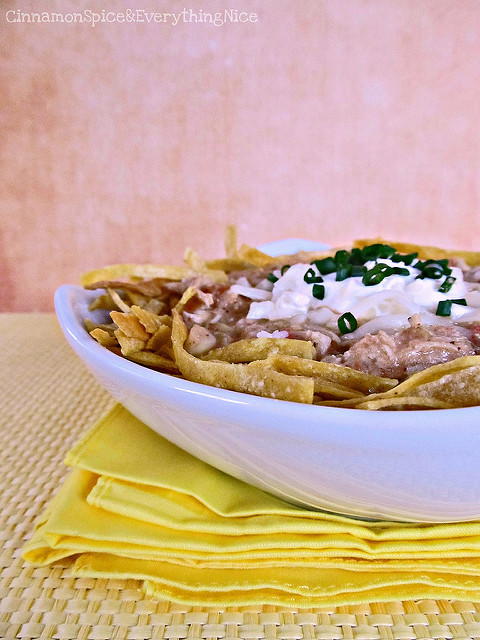 Slow Cooker Creamy Chicken Tortilla Soup