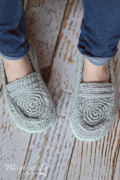 Lady Loafers Crochet Slippers