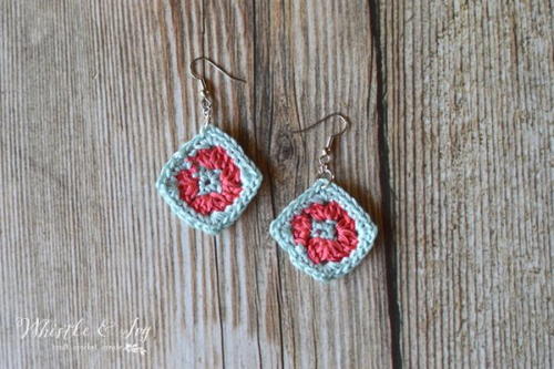 Granny Square DIY Earrings | FaveCrafts.com