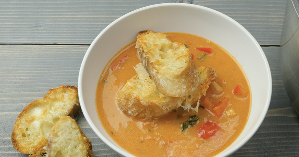 Rustic Red Pepper and Tomato Soup
