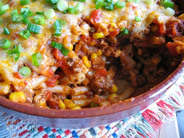 Simple Southwest Ground Beef Casserole