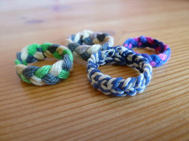 Colorful Braided DIY Rings