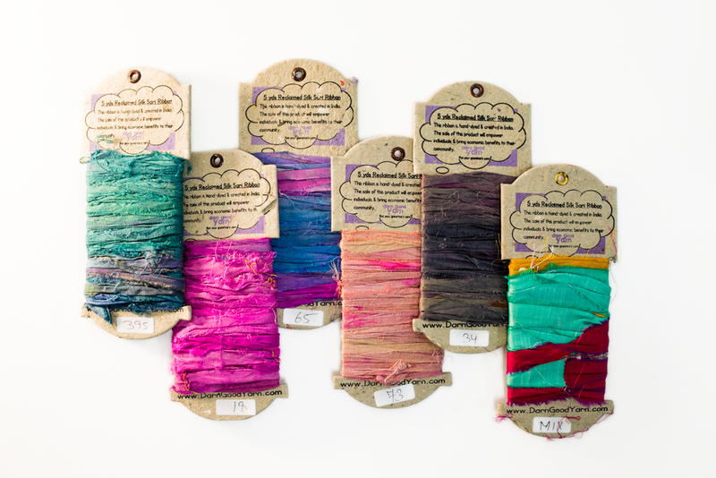 Darn Good Yarn Reclaimed Sari Ribbon | AllFreeJewelryMaking.com