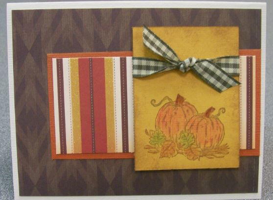 Autumn Pumpkin Patch Homemade Card