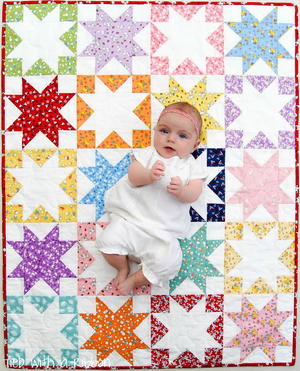 Shadow Stars Baby Quilt Tutorial