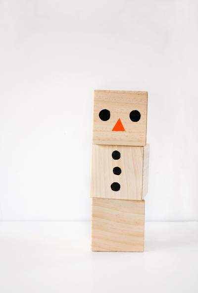 Wooden Wonderland Snowman Blocks Craft