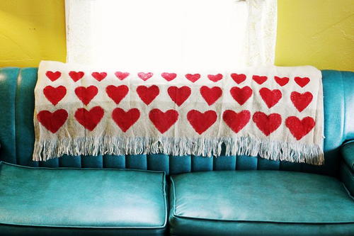 Painted Heart DIY Blanket