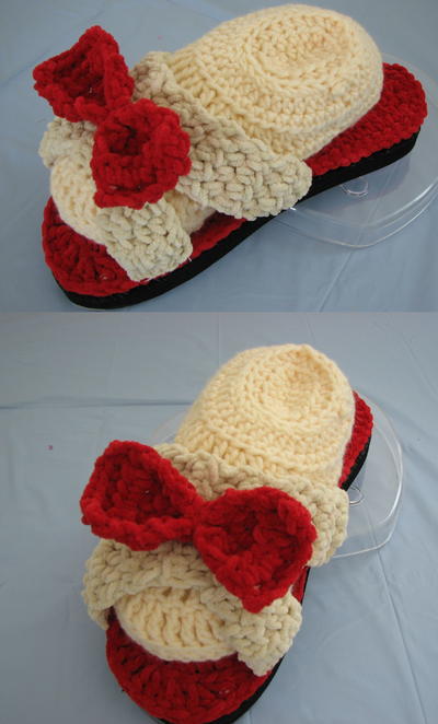 Red Bow Sandal Slippers