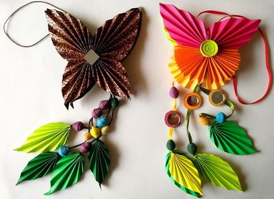 Beautiful Butterfly and Leaf Origami Ornaments