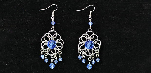 Sapphire Crystal Drop Earrings