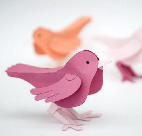 3D Paper Bird Free Printable