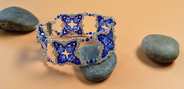 Royal Blue Seed Bead Bracelet