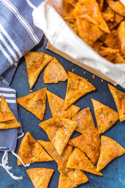 Homemade Cool Ranch Doritos