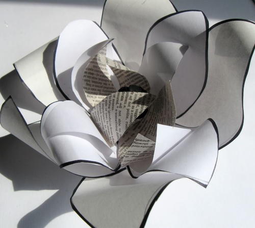 Ultra Artistic Found Paper Flower