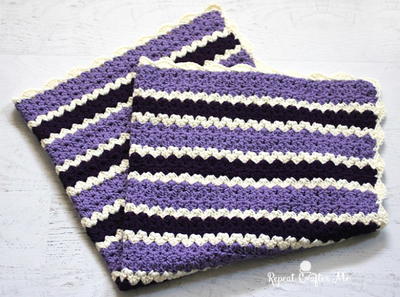 Boldly Purple V-Stitch Blanket