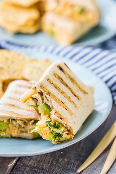 Cheesy Ranch Broccoli Chicken Burritos