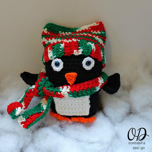 christmas penguin beanie baby