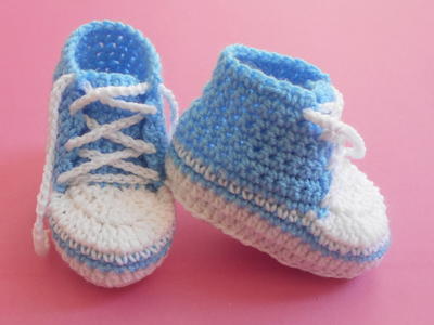 converse baby booties crochet pattern