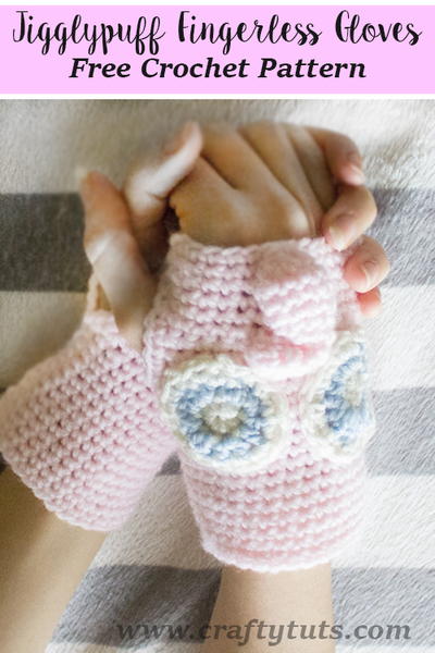 Jiglypuff Fingerless Gloves