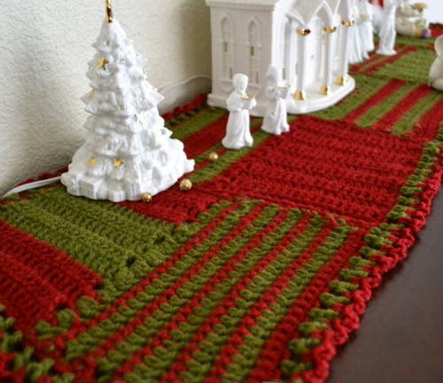Crocheted Christmas Table Runner